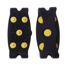 1 쌍 미끄럼 방지 5 치아 얼음 발톱 스파이크 그리퍼 신발 부츠 등산 액세서리 아이스 커버, [02] TPE