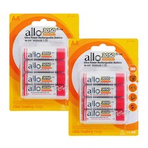 AA/AAA 충전지 8알 3050mAh 대용량 건전지, 알로 AAA 배터리 8알