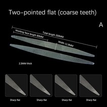 수공구 끌 바늘 하프 라운드 왁스 쉐이핑 파일 더블 헤드 핸드 샤프 플랫 조각 파일링 연마, 1.A