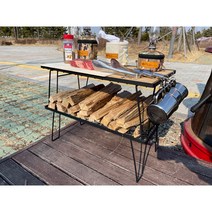 플러스시리즈 감성캠핑 쿨러스탠드 캠핑테이블 2P+보관가방, 테이블2p+보관백