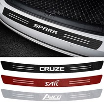 캐스퍼꾸미기 튜닝 탄소 섬유 자동차 후면 범퍼 트렁크로드 가장자리 보호 가드 스티커 시보레 스파크 Aveo, 빨간_90X7CM_Equinox