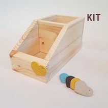 우드라이크 목공키트 2칸 사선보관함 만들기 diy 체험 재료