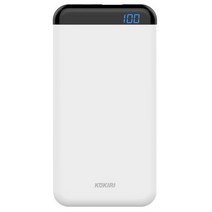 코끼리 R PACK 10 i-FIT 10000mAh 보조배터리, KP-IPD118U2, 화이트