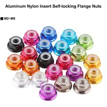 인서트 번데기 너트 5Pcs 알루미늄 나일론 삽입 자동 잠금 플랜지 너트 RC 자동차 액세서리 M2 5 M3 M4 M5 M6 M8, 5Pcs M2, Black