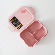 발열도시락 발열 용기 도시락 가정용 용기 혼밥 분할 밀폐 대나무 섬유 도시락 휴대용 보관 상자 대용량, 05 Three grid pink
