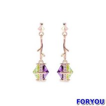 ForU930 큐빅 뾰족 귀걸이 나무 사각 칼라 우드 스퀘어 피라미드 텍스쳐
