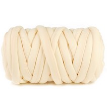 자이언트얀 빅얀 폴리 패브릭 1kg 핑거니팅 핸드니팅 가방만들기 손뜨개질 굵은실, 자이언트얀 폴리 1kg, 06피치크림