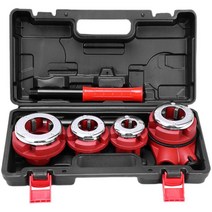 휴대용 전동 나사 가공기 2300W 배관공구 오스타세트, 수동 와이어 머신 4분 1인치 커터 바이스, 수동 머신(4부-1인치)
