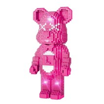 알꿀밤 나노블럭 베어브릭 무드등, 분홍
