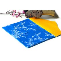 불경 파우치 복주머니 미니 지퍼백 이중층 두꺼운 손 복사한 불교 글씨 연습책 보관 금강경, 레이크 블루