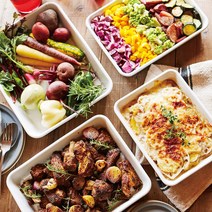 화이트 세라믹 바트 트레이 4size 발뮤다 토스터기 사이즈 오븐용기 사각 바트 베이크팬 스텐 채망, LL - 트레이+망 세트