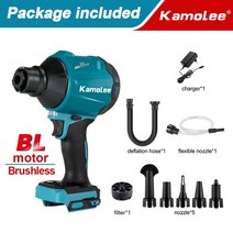 송풍기 터보 블로워 낙엽 청소기 충전세차용 눈날리는 기계 Kamolee-5 인 1 무선 다기능 먼지 제거기 충, 05 No Battery Brushless_01 미국
