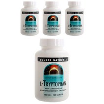 소스내츄럴스 L-트립토판 코엔자임 B-6 포함 500mg 타블렛, 120정, 4개