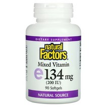 Natural Factors 혼합 비타민E 200IU 소프트젤 90정