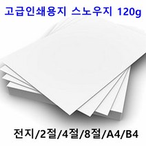 남도피앤피 스노우지 120g A4 B4 2절 4절 전단지 홍보물 카달로그 인쇄용지 레이저프린터, A2 40매, 1개