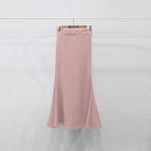 주시드 밍크퍼 융털 안감 속기모 밴딩 머메이드 여성 겨울 롱스커트 5color