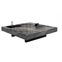 고급대리석식탁 거실인테리어 찻상 모던집꾸미기, 1.0m (베니스 브라운)