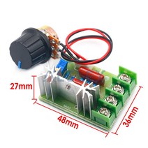 AC 220V 2000W 고전력 SCR 전압 조정기 디밍 조광기 모터 속도 컨트롤러 거버너 모듈 (전위차계 포함), 한개옵션0