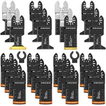 진동 톱날 AMZWEL 30팩 아크 에지 멀티툴 블레이드 공구 티타늄이 있는 목재/금속/플, 30PCS