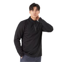 콜핑 모리나 남 KST0466M 보온 스판 남자 겨울 긴팔 집업 티셔츠, 095, BLACK