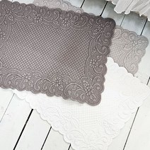 욕실 주방 화장실 고급 순면 호텔 발매트, 타원형, 연그레이