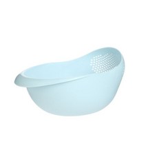 과일세척기 Fruit Vegetable Washing Machine 주방 쌀 세척 체 쌀 그릇 야채 및 과일 바구니 배수 야채, 02 Blue