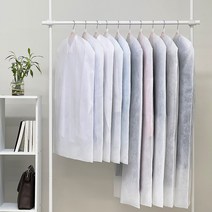 아모란나 화이트 부직포 옷커버 양복10P+코트10P