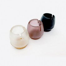 의자발커버 소음방지 의자발캡 원형(4개 1세트) 1개, 의자발커버 원형(17mm-21mm)/블랙