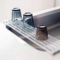 야마자키 타워 싱크대 접이식 롤 식기 건조대 스몰 라지, S