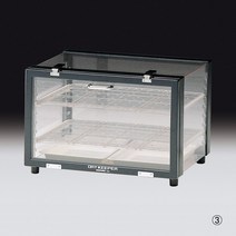 Sanplatec 소형 사각 수평형 데시케이터 Small Desiccator Horizontal Type Cabinet 36L Black 투명, 투명 Black