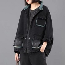 여성용 데일리 데님코트 봄신상 루즈핏 자켓 청재킷 빅사이즈J23019002