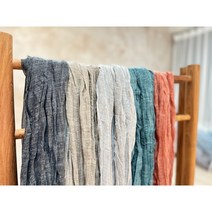 S.S 주름 면 스카프 피그먼트 간절기 봄
