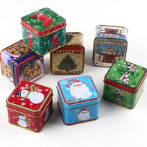 크리스마스 정육각 틴케이스 10개세트 단체선물 캔박스 성탄절 산타