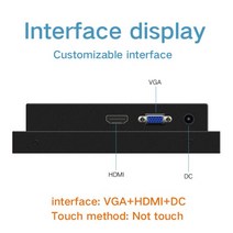광고용모니터 12 "12.1 인치 광고 디스플레이 터치 스크린 아님 산업용 모니터 VGA HDMI DVI 무료 배, 03 VGA HDMI