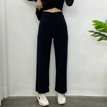 끈 데일리 찰랑 와이드 롱 밴딩 팬츠