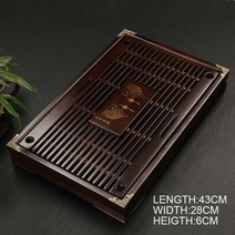 우드카빙키트 중국어 단단한 나무 차 트레이 Teaware 쿵푸 세트 조각 테이블 서랍 유형 저장 배수 보드 빈, 02 B