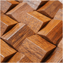 목모 보드 나무 평방미터 교회 음악실 장식 방음 시공, 원목 반원형 300x300mm