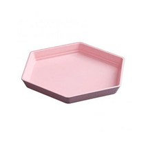 접시 그릇 GYGLL 육각형 파티 크리에이티브 천연 빨대 디저트 플레이트 다기능 식품 주방 트레이 Color C Size 15cm x, 씨, 15cm x 15cm
