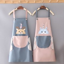 여름방수 주머니 큰 곰돌이 앞치마 설거지 미술 카페, 다크그레이