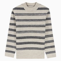 메종 마르지엘라 (당일) 22FW 스티치 베이지 스트라이프 울 니트 S30HB0270 S17896 106F