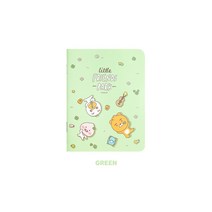카카오프렌즈 리틀프렌즈 미니 중철 노트 유선노트, 그린