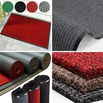 KCJ 현관매트 코일매트 DIY 롤매트, A02 모던매트-120cmX80cm 블랙+, 1개