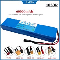 전동킥보드보조배터리 kvcdy 10s3p 36v 60ah 배터리 ebike 배터리 팩 18650 리튬 이온 배터리 350w for high power electric 오토바이, xt30