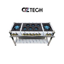 오즈테크 업소용 가스렌지 1500 양타 간택기 친환경 세라믹 버너 LPG LNG 화구, LNG(도시가스), 1세대 세라믹화구, 일반A타입-줄석쇠