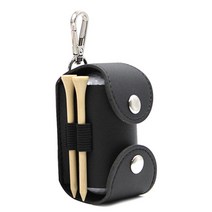 견고한 골프 볼 파우치 남성 여성 공주머니 골프공 가방 케이스 벨트백, 블랙