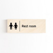 모두의팩토리 픽토그램 문패 대형 도어사인 28x10cm 40종, 01.Rest room