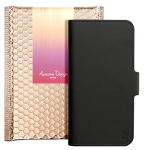 어썸디자인 플랫 슬림 수제 가죽 카드 지갑형 다이어리 휴대폰 케이스