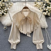 수입원피스 프릴 공주풍 리본 블라우스