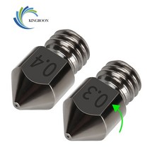 kingroon - 3d 프린터용 경강 노즐 경강 압출기 핫엔드 1.75mm 필라멘트용 0.2-1mm, 1.0mm, 아크 mk8 노즐