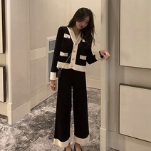 스타일리쉬 가을겨울 여성 작은 코디 키커 보이는 캐쥬얼 와이드 팬츠 2462861426